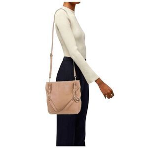 MICHAEL KORS Lillie Tan Leather Crossbody Bag